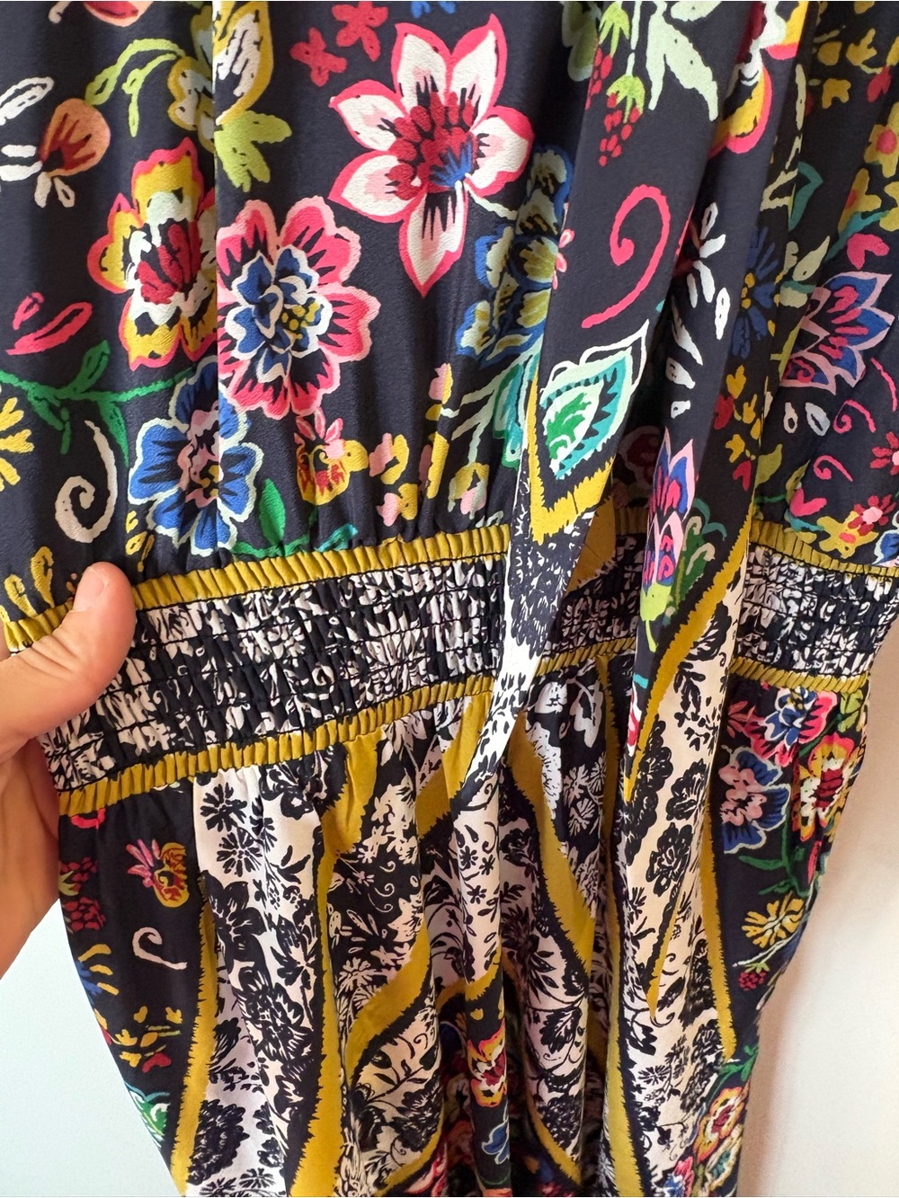 Eliza J navy Floral Halter Maxi with handkerchief hem - Picture 14 of 15